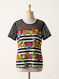 Maglia Fiori e Righe