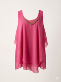 Top Fucsia Collana