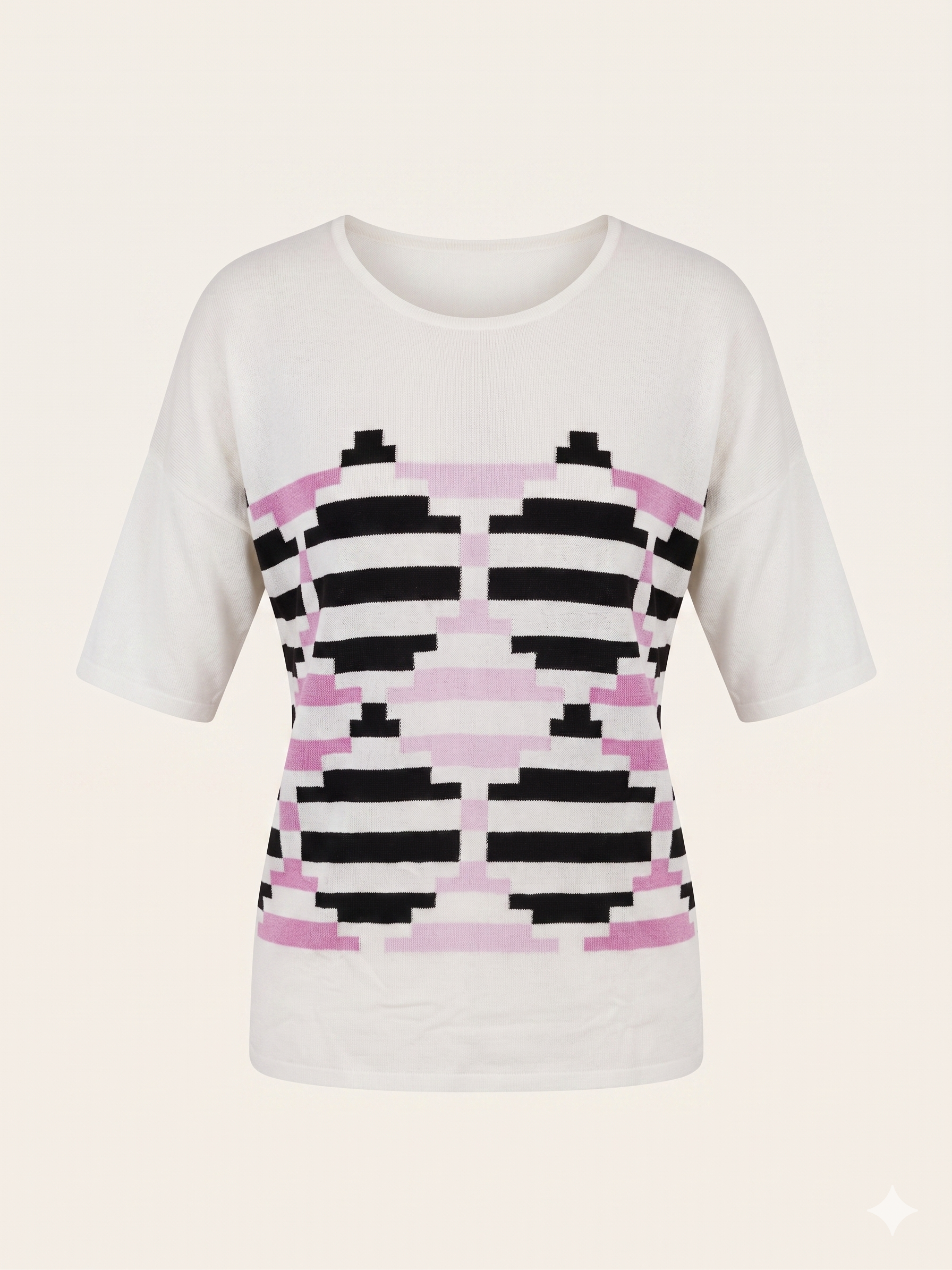 Maglia Righe Rosa