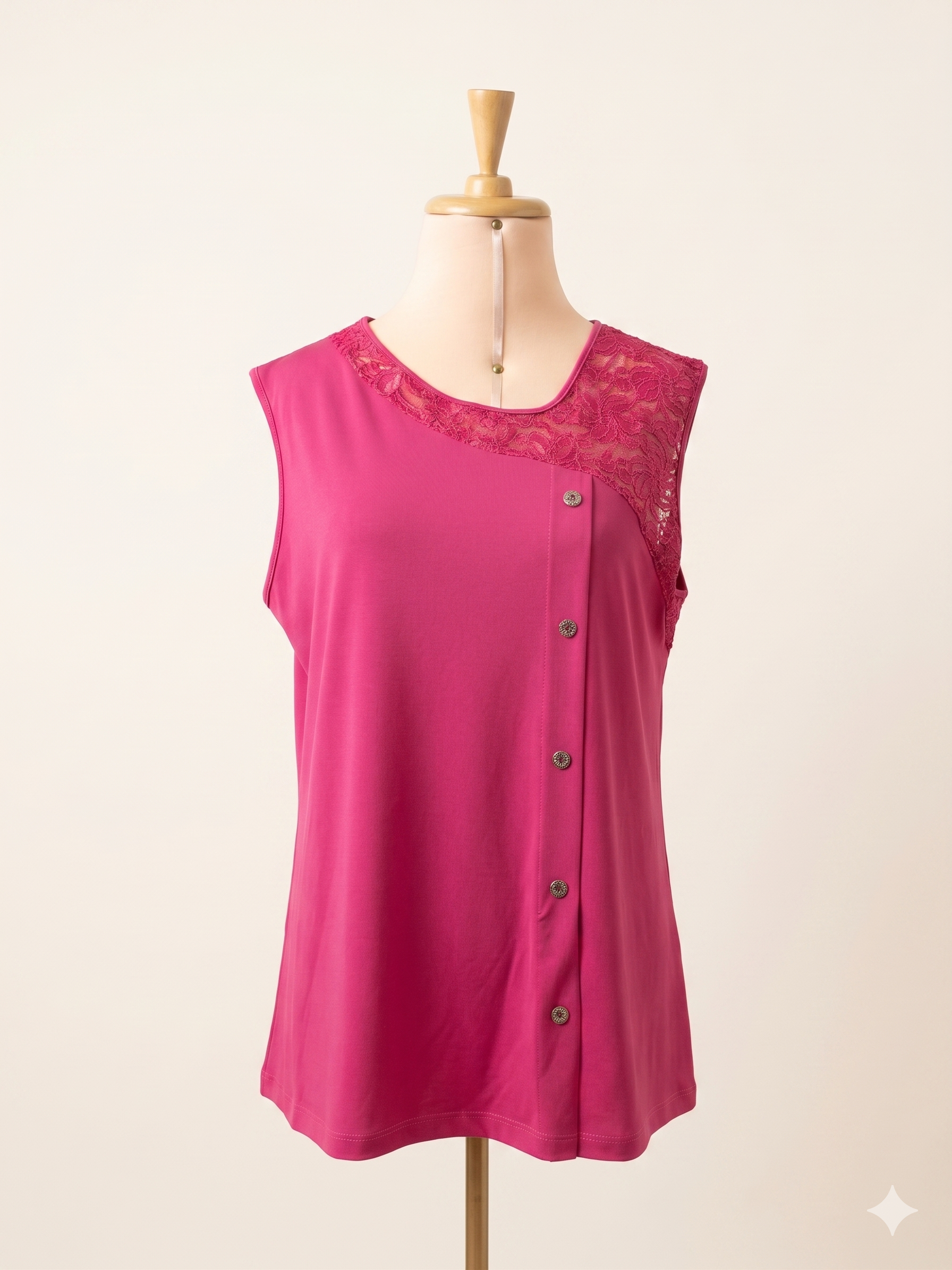 Top Fucsia Merletto