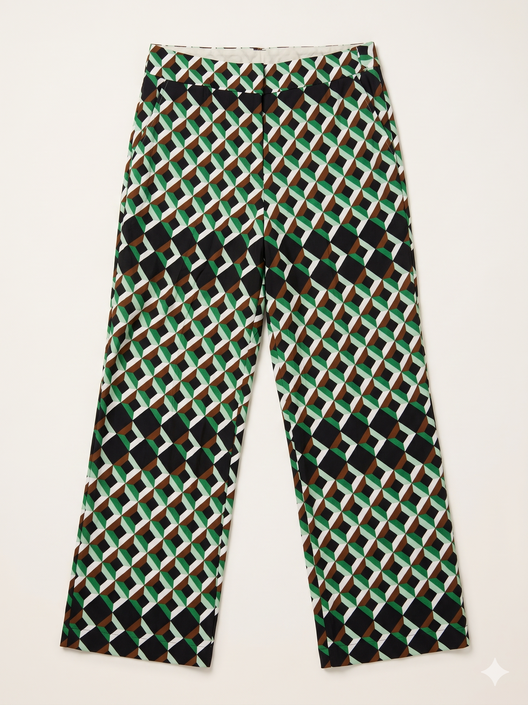 Pantalone Griglia Verde