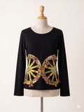 Maglia Nera Farfalle