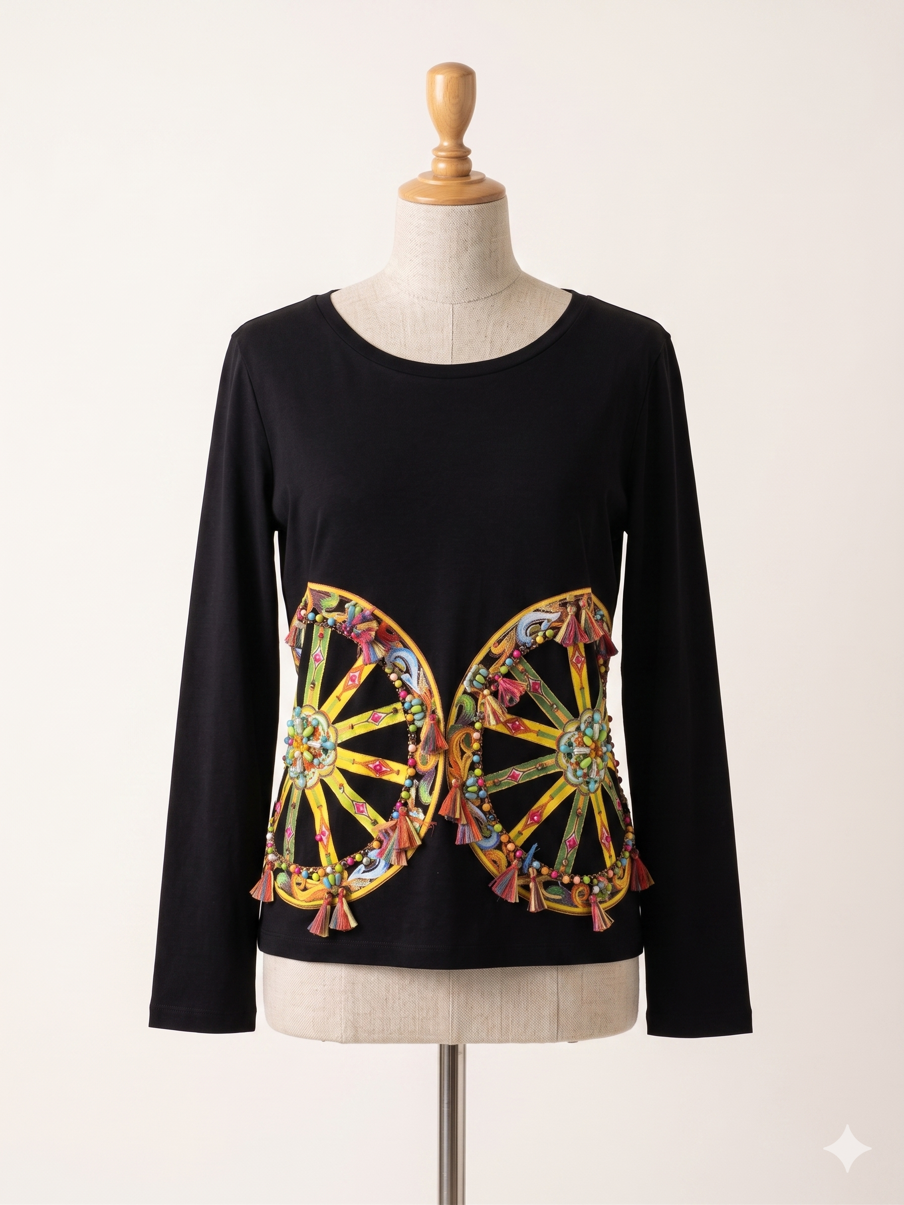 Maglia Nera Farfalle