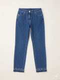 Jeans Blu Bordo Luce