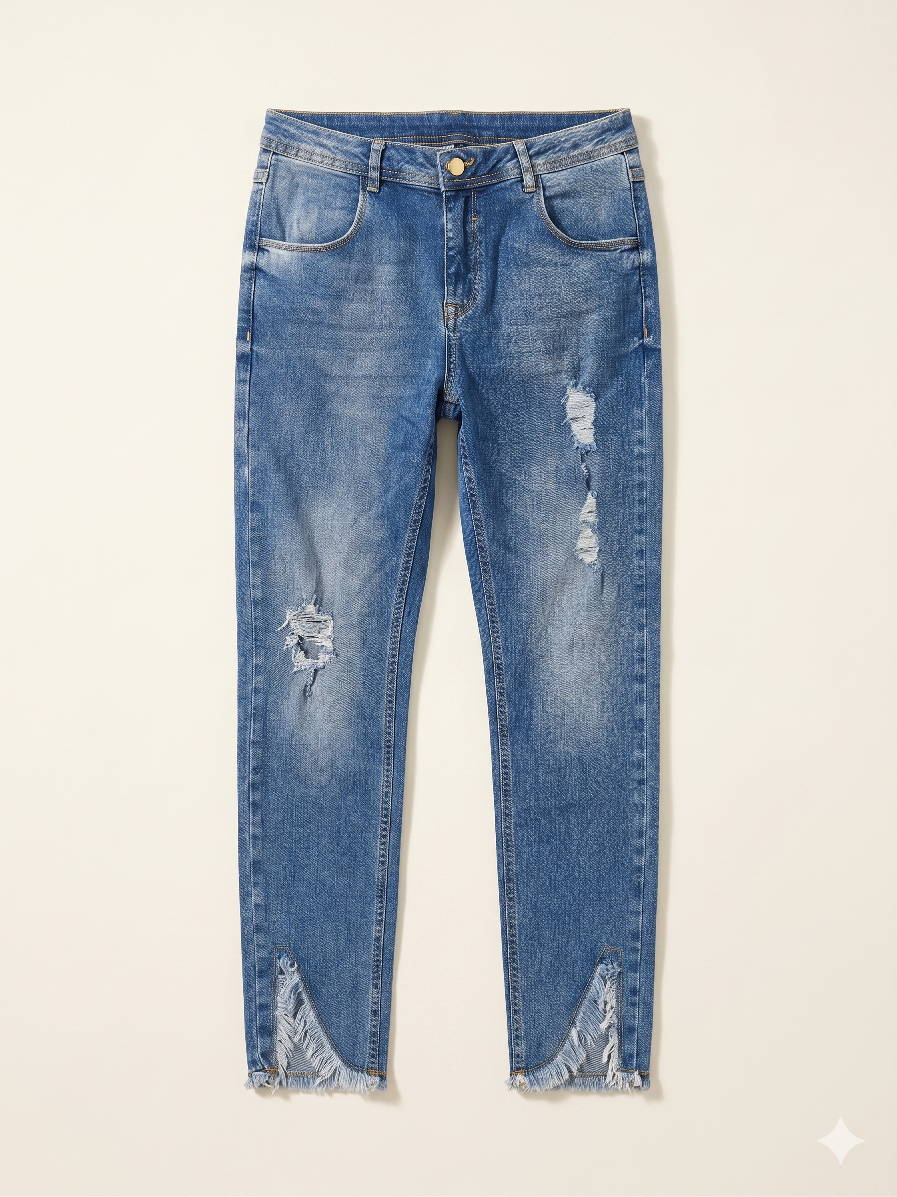 Jeans Chiaro Strappo