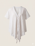 Blusa Bianca Nodo Leggero