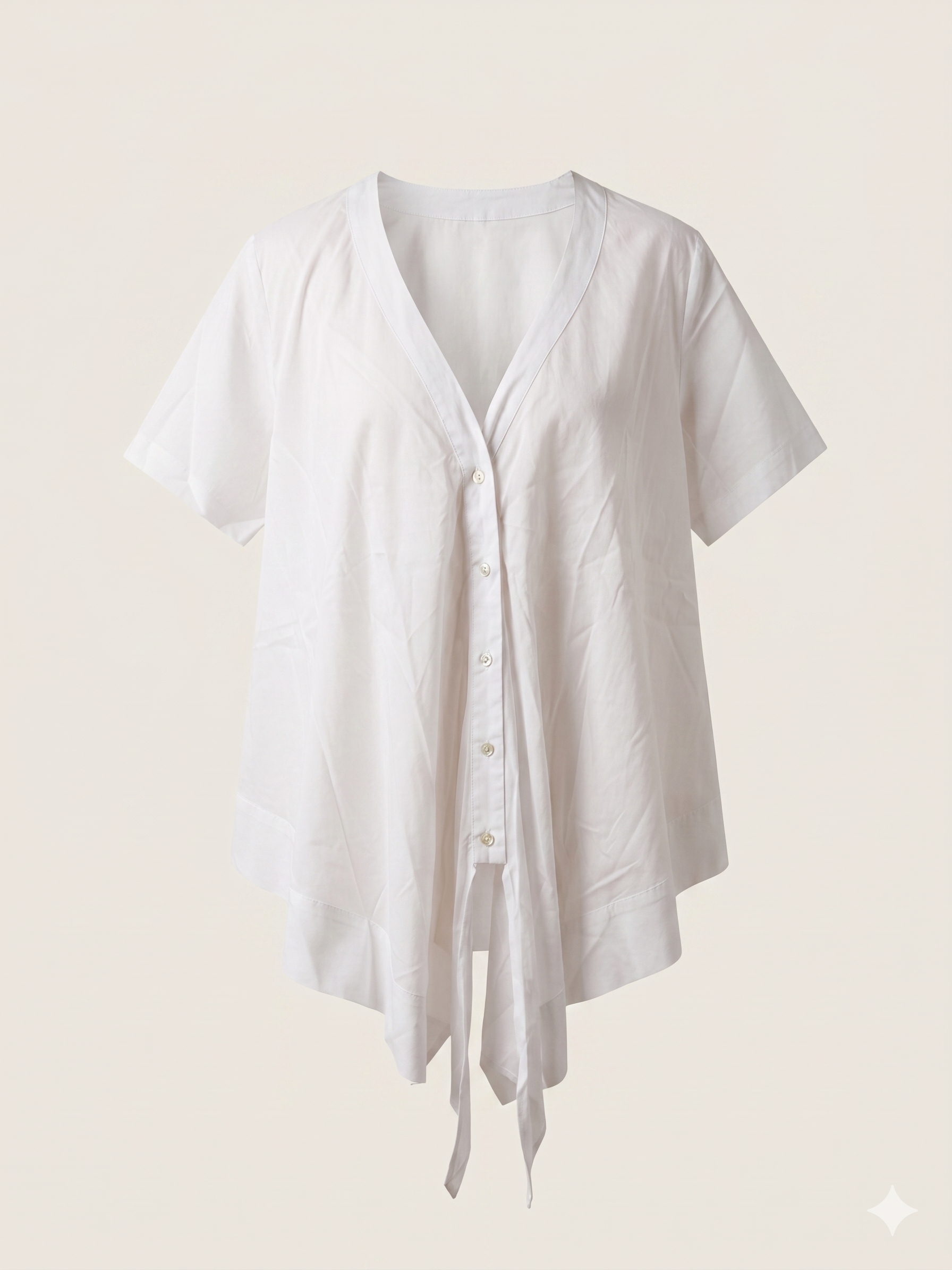 Blusa Bianca Nodo Leggero