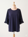 Abito Navy Maniche Pizzo