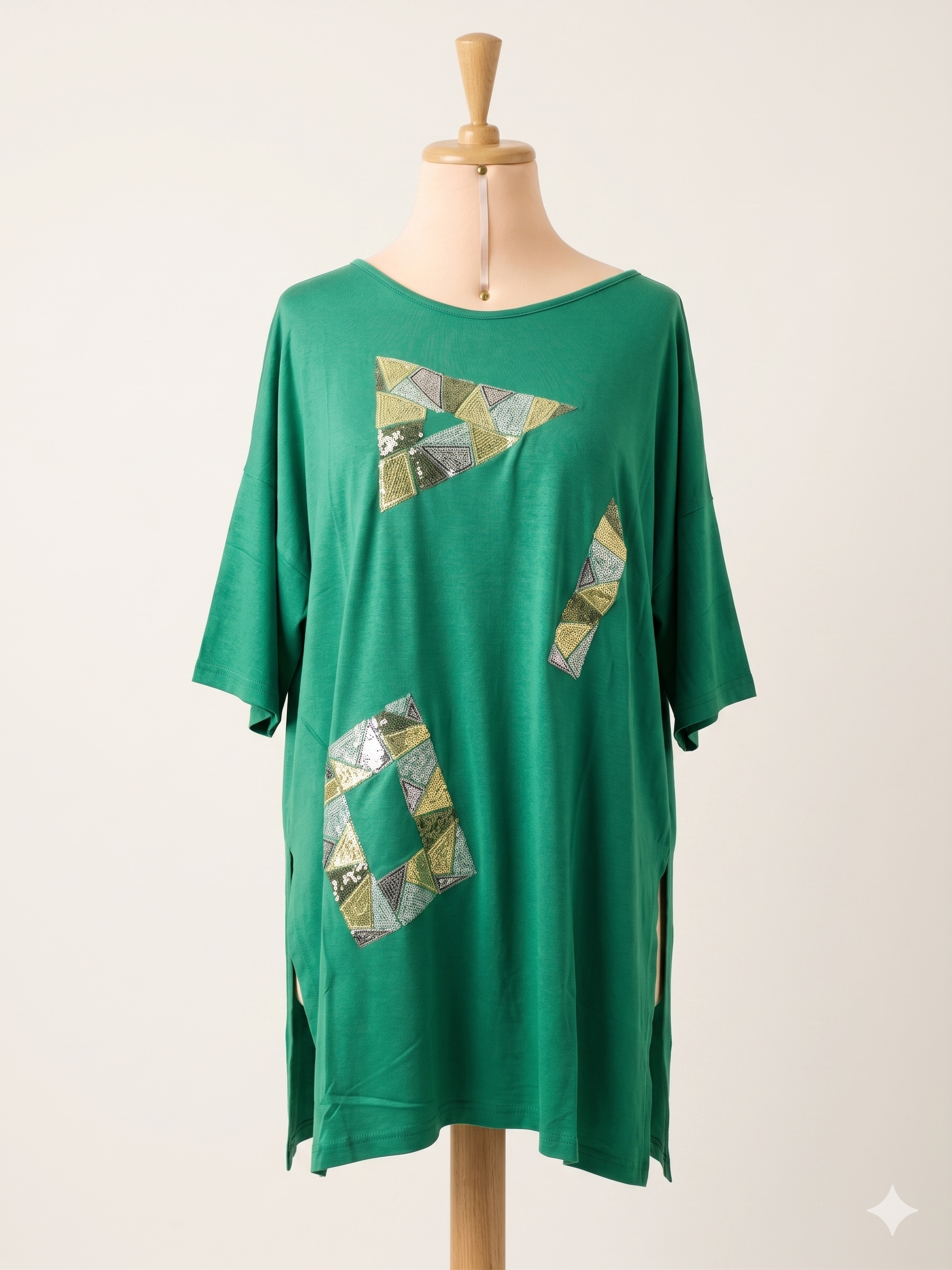 Maglia Smeraldo Geometrica