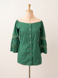 Blusa Verde Smeraldo Spalle