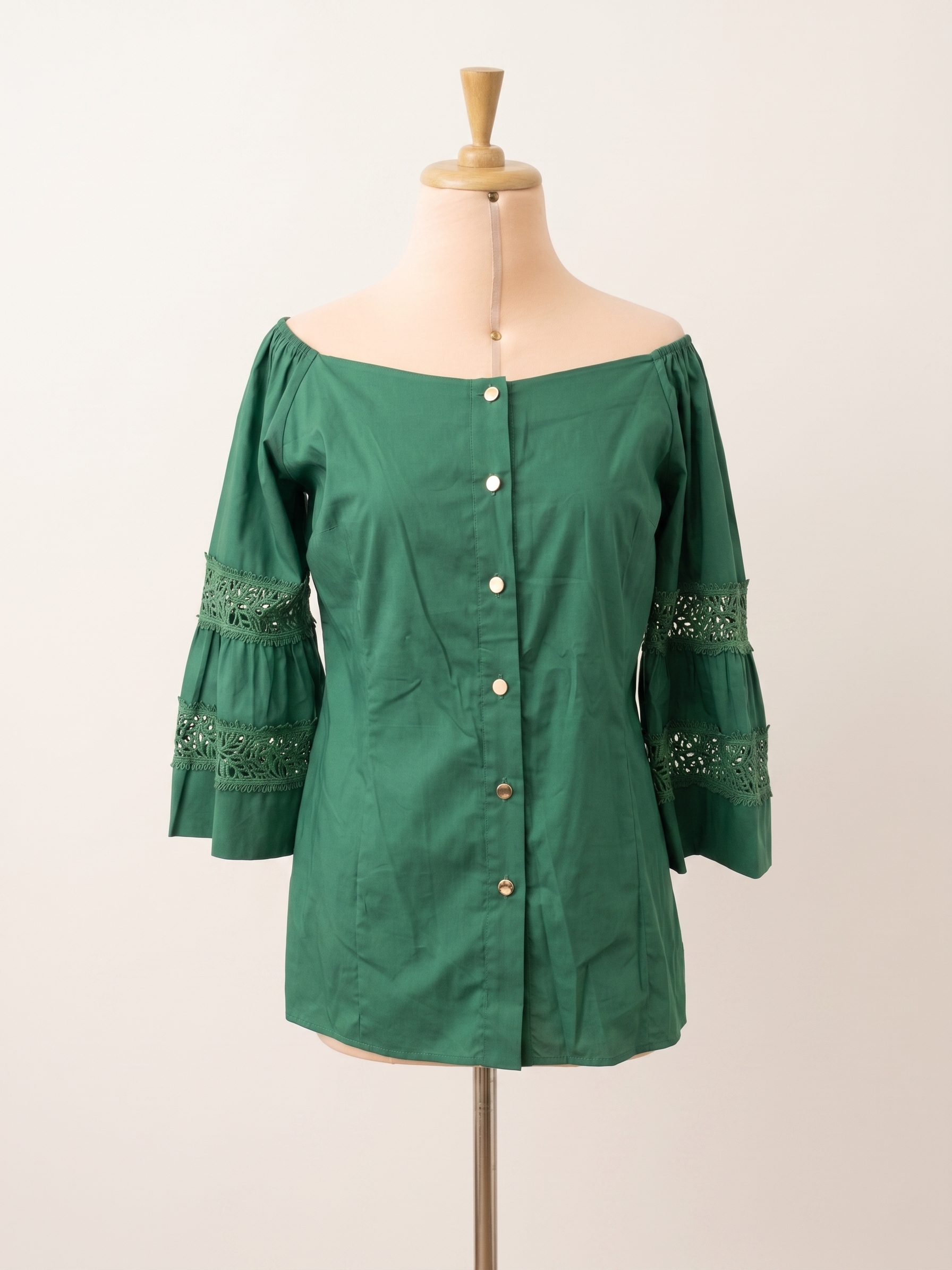 Blusa Verde Smeraldo Spalle