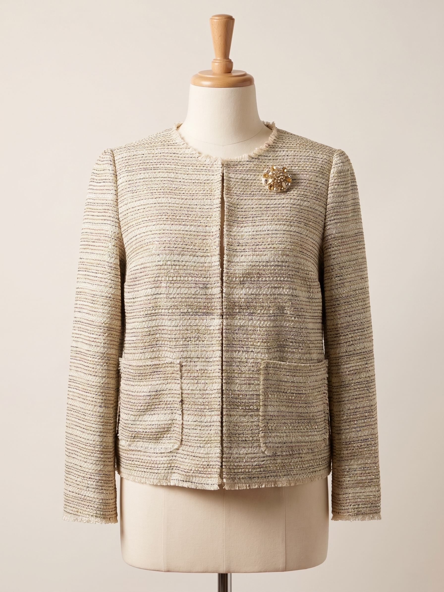 Giacca Tweed Dorata