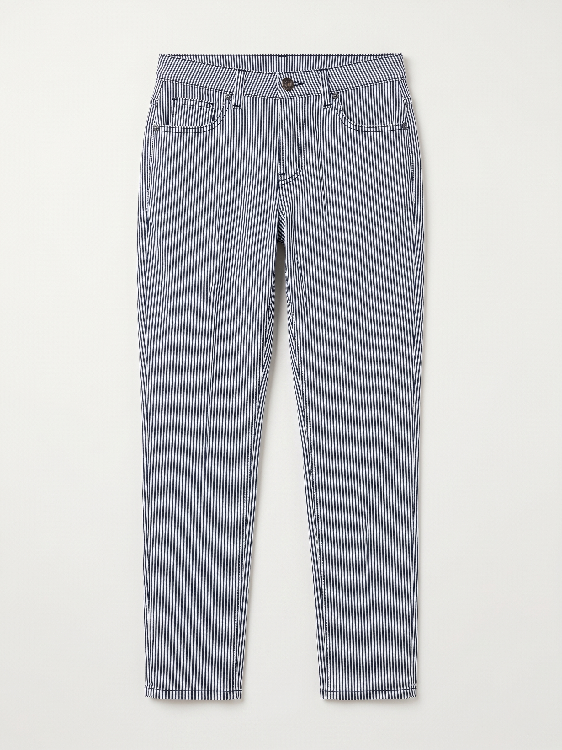 Jeans Gessato Azzurro