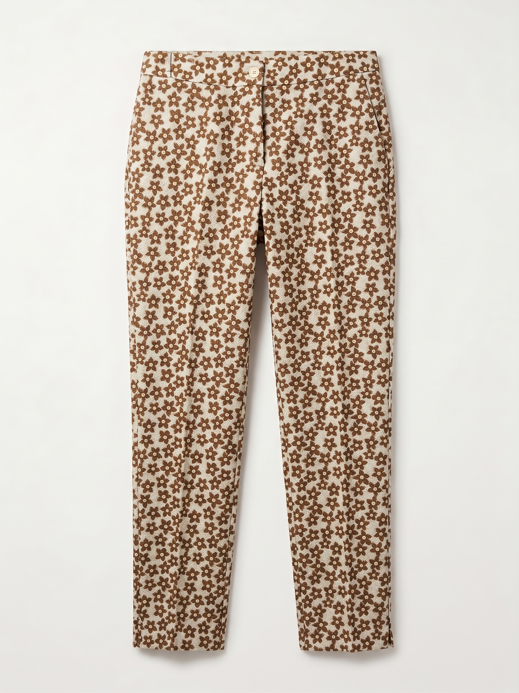 Pantaloni Floreale Cannella