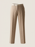 Pantaloni Pied de Poule Sabbia