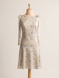 Vestito Crema Pois Cielo