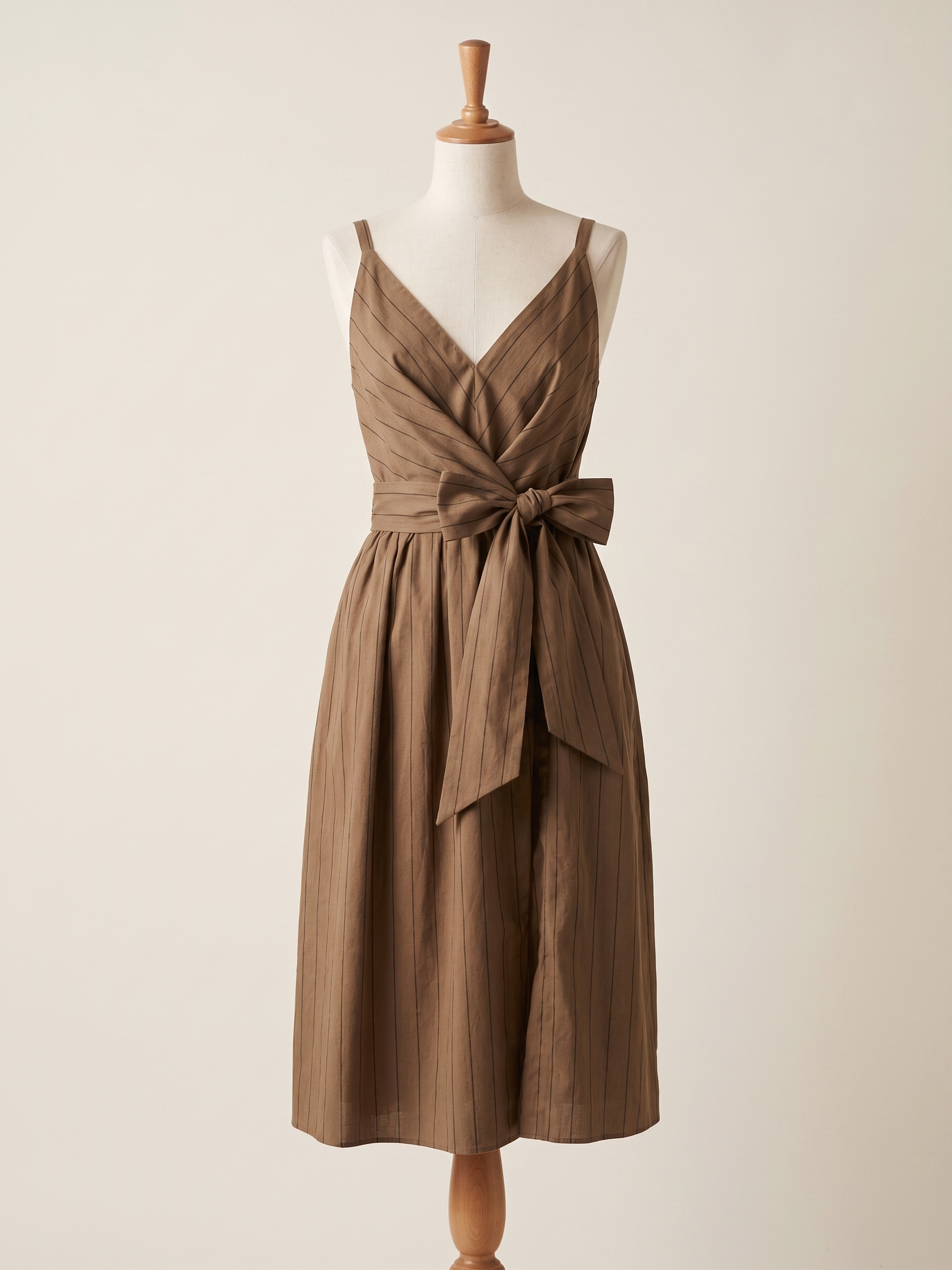 Vestito Nocciola Fiocco