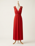Vestito Rosso Spalle Gioiello